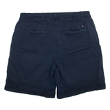 TOMMY HILFIGER Womens Workwear Shorts Blue UK 14 W36