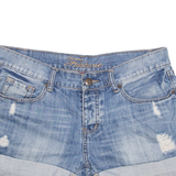 FISHBONE Womens Denim Shorts Blue L W34