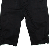LEE Womens Pedal Pushers Shorts Black Relaxed XL W36