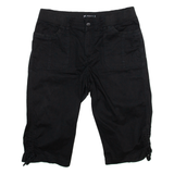 LEE Womens Pedal Pushers Shorts Black Relaxed XL W36