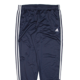 ADIDAS Mens Track Pants Blue Tapered L W32 L30