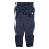 ADIDAS Mens Track Pants Blue Tapered L W32 L30