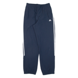 ADIDAS Womens Track Pants Blue Straight UK 12 W27 L29