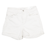 TOMMY HILFIGER Womens Denim Shorts White S W27