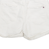 TOMMY HILFIGER Womens Denim Shorts White S W27