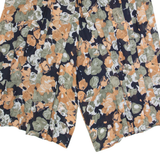 FRANKENWALDER 3/4 Length Womens Casual Shorts Black 90s Floral L W32