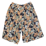 FRANKENWALDER 3/4 Length Womens Casual Shorts Black 90s Floral L W32