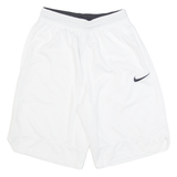NIKE Dri-Fit Mens Sports Shorts White Relaxed S W24