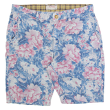 ED HARDY Mens Chino Shorts Blue Slim Floral M W32