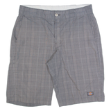 DICKIES Chino Mens Workwear Shorts Grey Check M W34