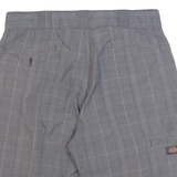 DICKIES Chino Mens Workwear Shorts Grey Check M W34