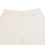 LEVI'S Womens Denim Shorts Cream 90s M W32