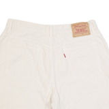 LEVI'S Womens Denim Shorts Cream 90s M W32