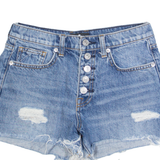 7 FOR ALL MANKIND Womens Denim Shorts Blue S W25