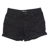 LEVI'S Womens Denim Shorts Black S W28