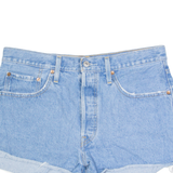 LEVI'S 501 BIG E Womens Denim Shorts Blue M W31