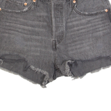 LEVI'S 501 BIG E Womens Denim Shorts Grey S W28