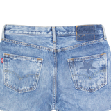 LEVI'S 501 BIG E Acid Wash Womens Denim Shorts Blue M W30