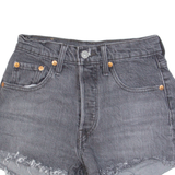 LEVI'S 501 BIG E Womens Denim Shorts Black XS W24