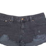 LEVI'S Womens Denim Shorts Black M W30