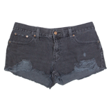 LEVI'S Womens Denim Shorts Black M W30