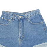 ETAM Womens Denim Shorts Blue UK 12 W26