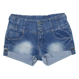 COLORFUL Womens Denim Shorts Blue S W28