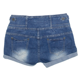 COLORFUL Womens Denim Shorts Blue S W28