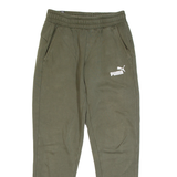 PUMA Mens Joggers Green Tapered S W27 L28