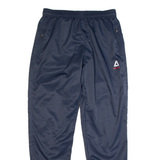 REEBOK Mesh Lined Mens Track Pants Blue Tapered L W30 L30