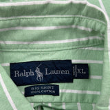 Ralph Lauren Striped Shirt - XL Green Cotton