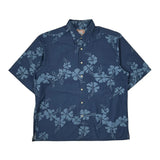 Commemorative Classics Reyn Spooner Floral Hawaiian Shirt - Large Blue Cotton