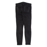 7 FOR ALL MANKIND Distressed Womens Jeans Black Slim Skinny Stone Wash W29 L32