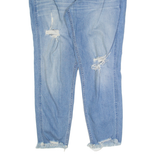 HOLLISTER Distressed Low Rise Womens Jeans Blue Bootcut Stone Wash W34 L26