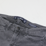 HOLLISTER Low Rise Distressed Womens Jeans Black Slim Skinny W26 L30