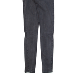 HOLLISTER Low Rise Distressed Womens Jeans Black Slim Skinny W26 L30