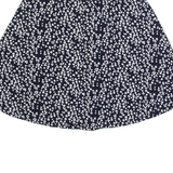 SUPERDRY Womens Skater Skirt Blue Knee Length Floral UK 10