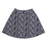 SUPERDRY Womens Skater Skirt Blue Knee Length Floral UK 10