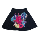 PHASE EIGHT Womens A-Line Skirt Black Knee Length Floral UK 14
