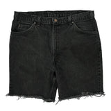 Levis Denim Shorts - 35W UK 16 Black Denim
