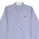 TIMBERLAND Mens Plain Shirt Blue Long Sleeve S