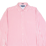 TOMMY HILFIGER Mens Shirt Pink Gingham Long Sleeve M