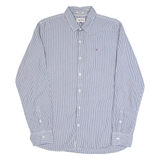 TOMMY HILFIGER DENIM Mens Shirt Blue 90s Striped Long Sleeve L
