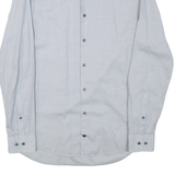 JOOP Slim Fit Mens Shirt Blue Spotted Long Sleeve L