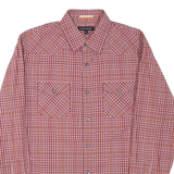 BANANA REPUBLIC Mens Shirt Maroon Check Long Sleeve L