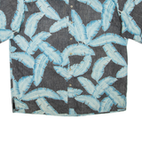 COOKE STREET Mens Hawaiian Shirt Grey Floral 2XL