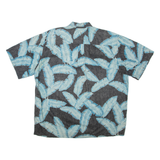 COOKE STREET Mens Hawaiian Shirt Grey Floral 2XL