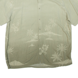 CROFT & BARROW Mens Hawaiian Shirt Green Floral XL