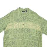 OCEAN PACIFIC Mens Shirt Green Viscose Geometric 2XL