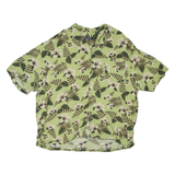 PURITAN Mens Hawaiian Shirt Green Floral 2XL